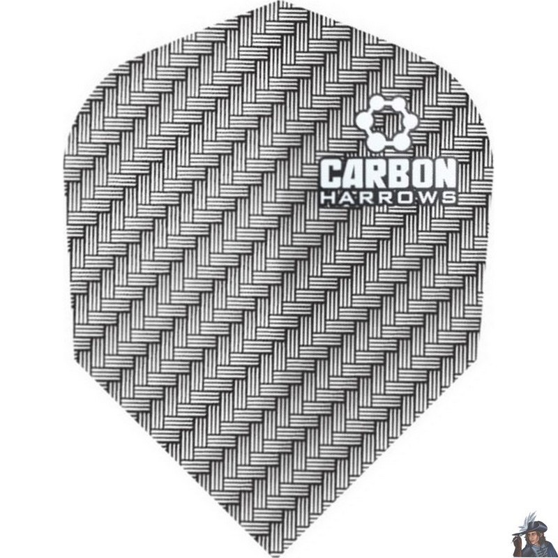 Harrows Carbon Silver Standard Dart Flight