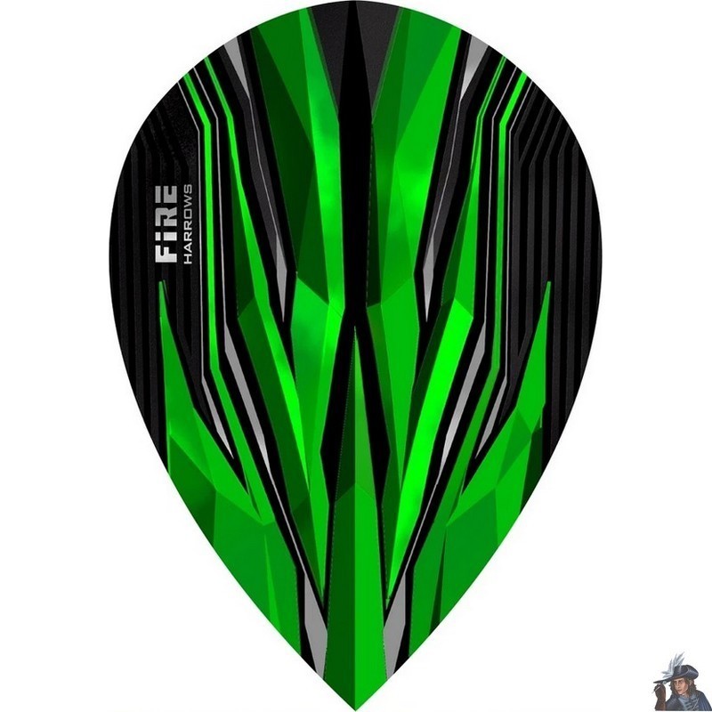 Harrows Fire Green Pear Dart Flight