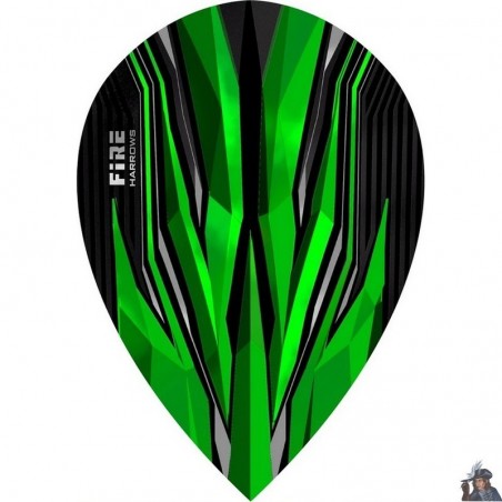 Harrows Fire Green Pear Dart Flight