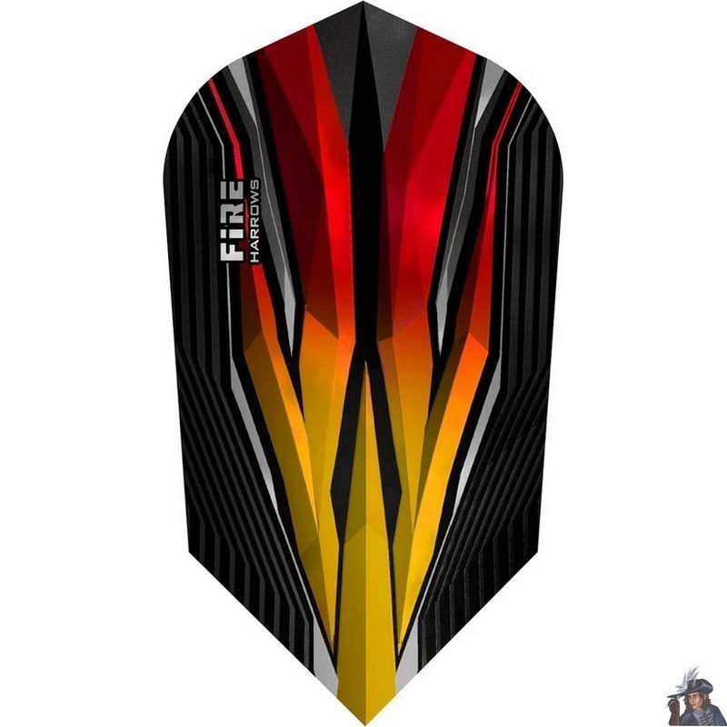 Harrows Fire Yellow & Red Slim Dart Flight
