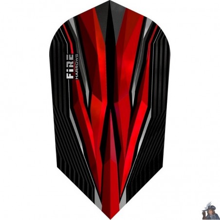 Harrows Fire Red Slim Dart Flight