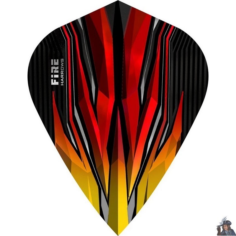 Harrows Fire Yellow & Red Kite Dart Flight