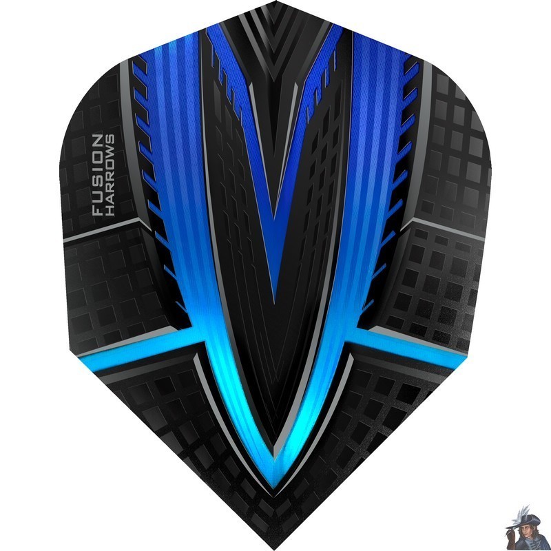 Plume de Dard Harrows Fusion Aqua & Bleue Standard