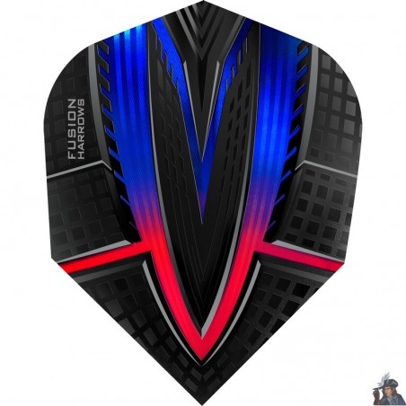 Harrows Fusion Red & Blue Standard Dart Flight