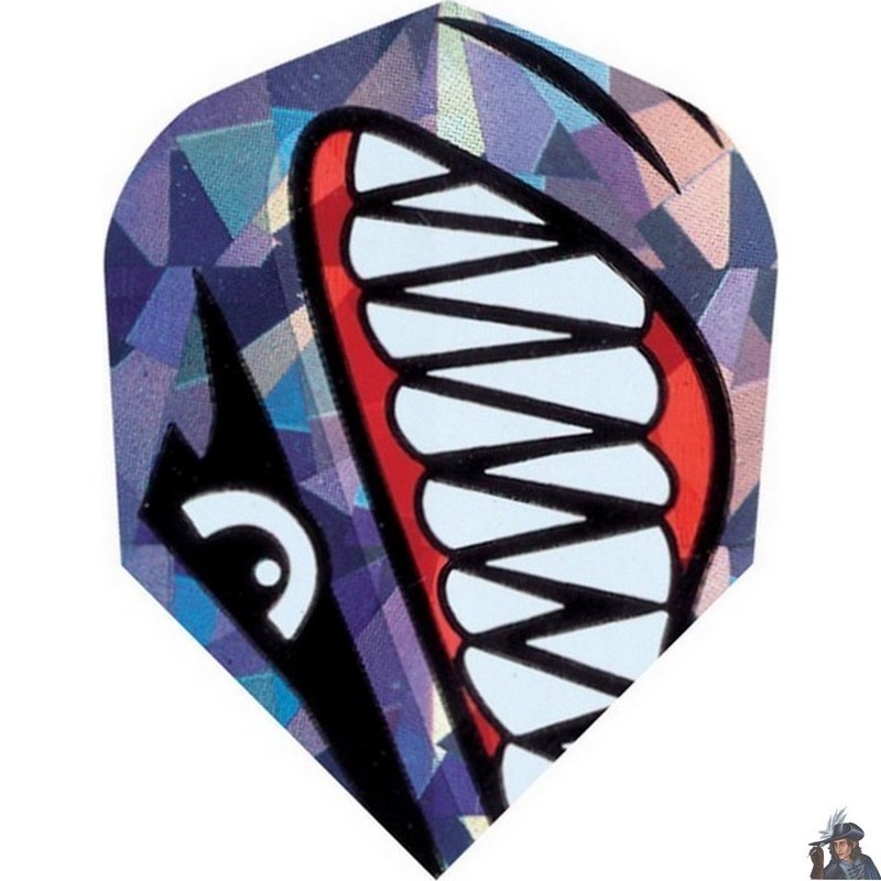 Harrows Hologram Shark Teeth Standard Dart Flight