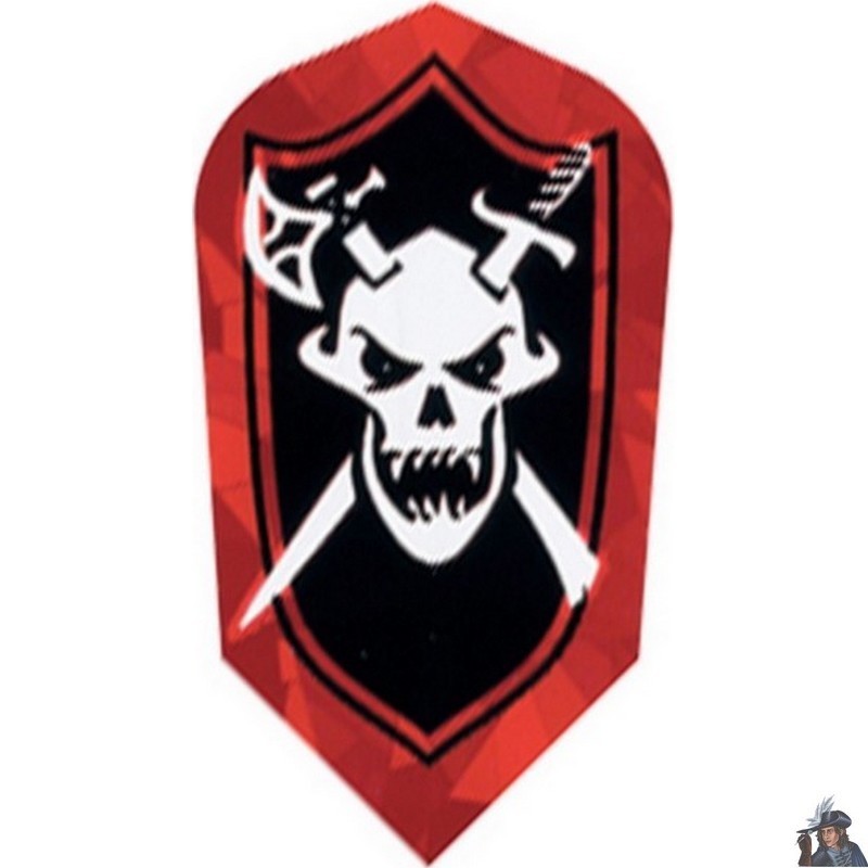 Harrows Hologram Skull & Arms Slim Dart Flight