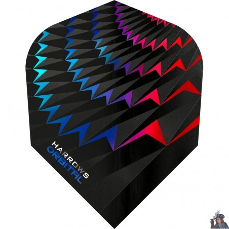 Plume de Dard Harrows Orbital Aqua & Rouge Standard
