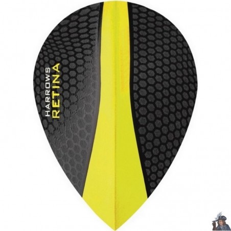 Harrows Retina Yellow Pear Dart Flight