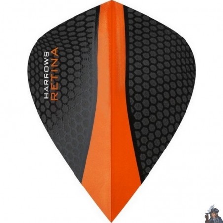 Harrows Retina Orange Kite Dart Flight