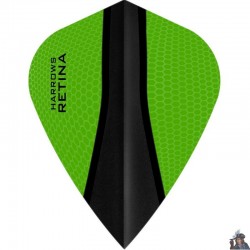 Harrows Retina X Green Kite Dart Flight