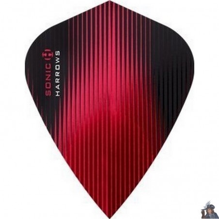 Fléchettes (Flights) Harrows Vortex Feather Red - Lot De 3 - Pour Améliorer La Stabilité En Vol - 7