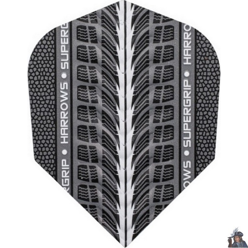Plume de Dard Harrows Supergrip Argent Standard