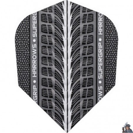 Plume de Dard Harrows Supergrip Argent Standard
