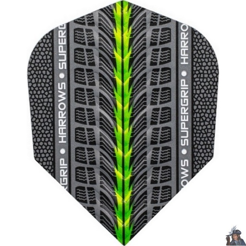 Plume de Dard Harrows Supergrip Verte Standard