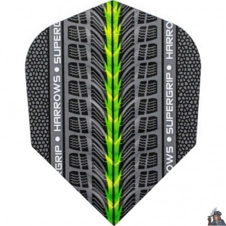 Plume de Dard Harrows Supergrip Verte Standard