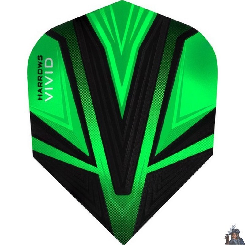 Harrows Vivid Green Standard Dart Flight