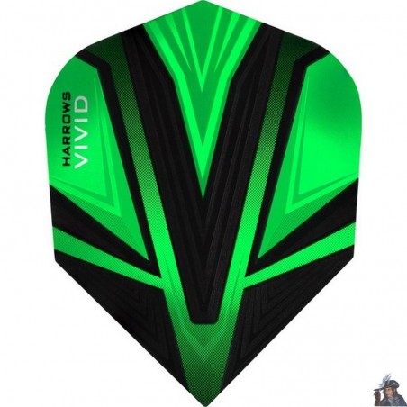 Harrows Vivid Green Standard Dart Flight