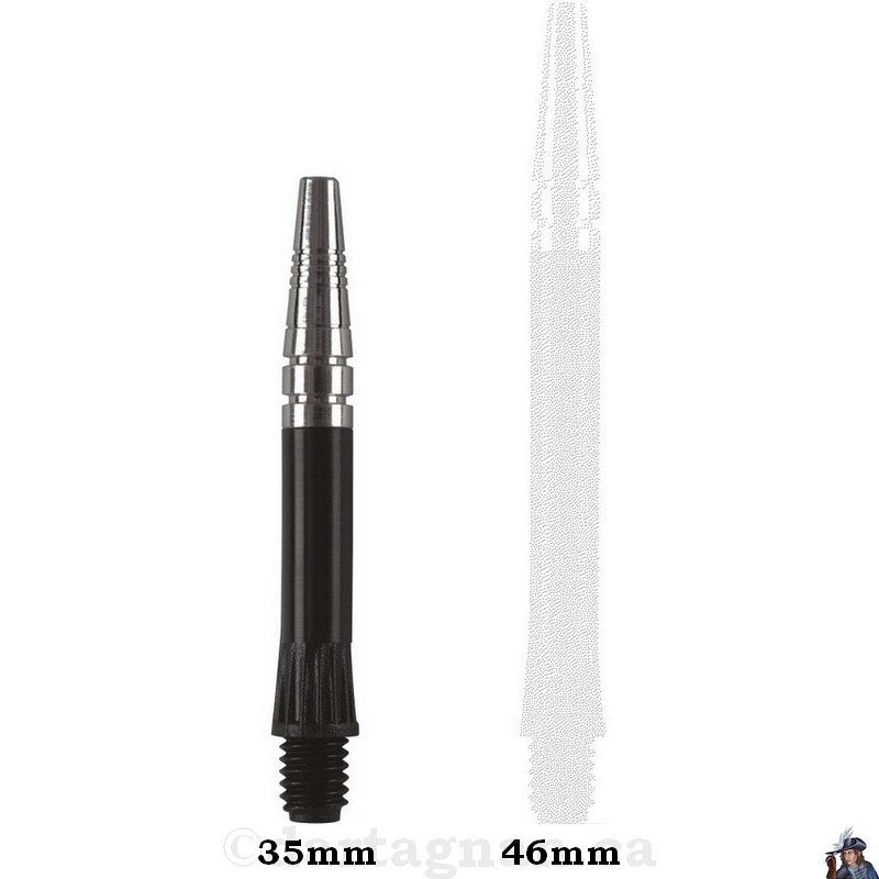 Tige de Dard/Fléchette Harrows Alamo Noire Courte