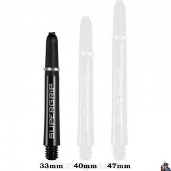 Harrows Supergrip Black & Silver Short Dart Shaft / Stem