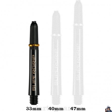 Tige de Dard / Fléchette Harrows Supergrip Noire & Or Courte