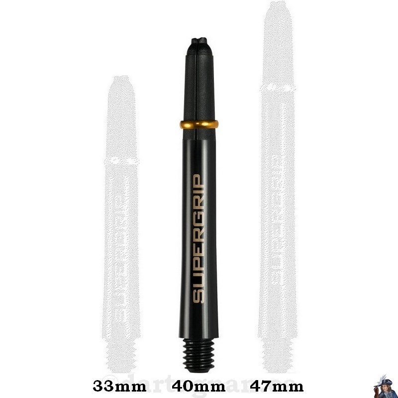 Tige de Dard / Fléchette Harrows Supergrip Noire & Or Midi