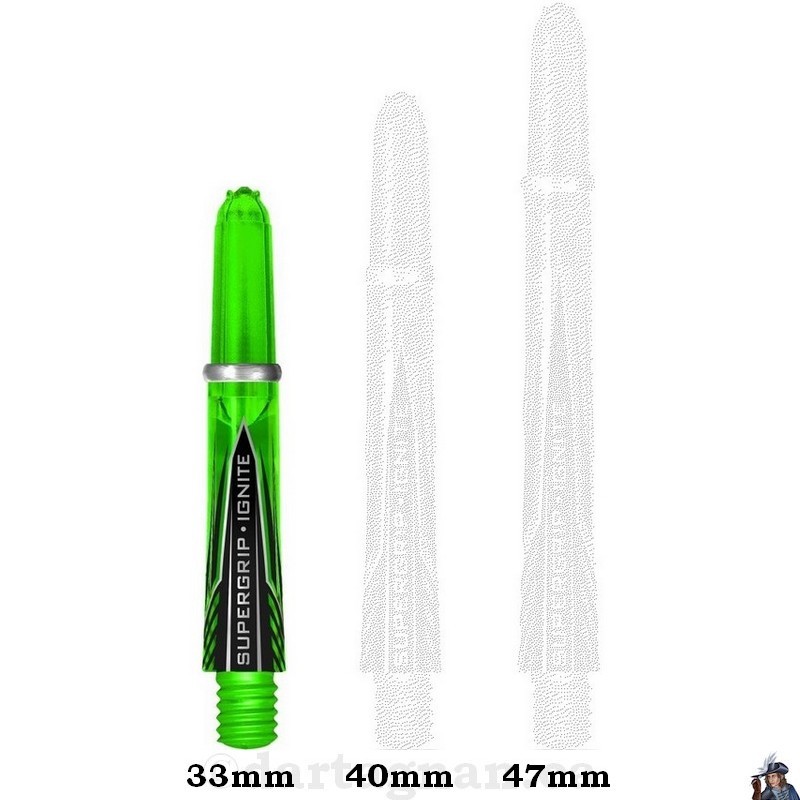 Harrows Supergrip Ignite Green Short Dart Shaft / Stem