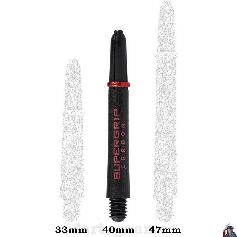 Tige de Dard / Fléchette Harrows Supergrip Carbon Rouge Midi