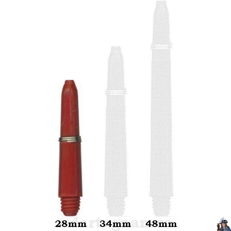 Victory Nylon Red Xtra Short Dart Shaft / Stem