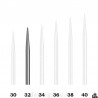 Divers - Pointes de Remplacement Lisses Argent 32mm