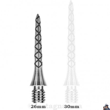 Target - Pointe de Conversion Titanium Pro Diamond Argent 26mm