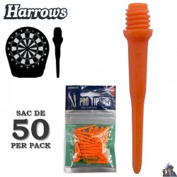 Harrows - Pointe Souple Pro Tip Orange 25mm