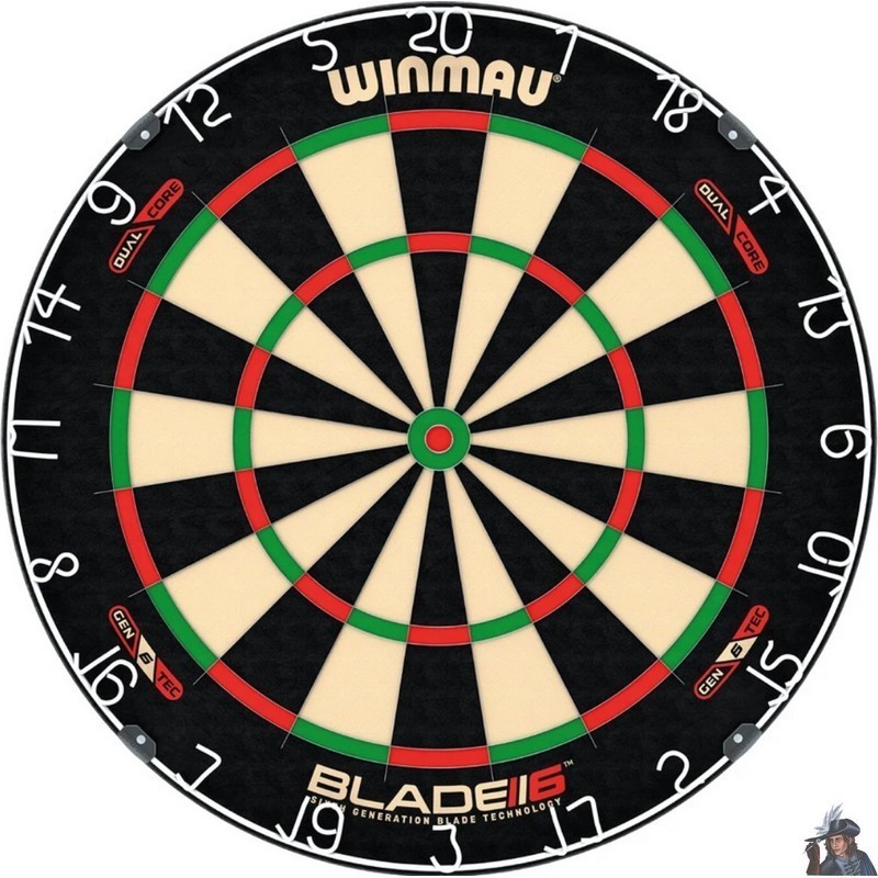 Cible Fléchettes WINMAU Blade 360 Triple Core Carbon - Professionnelle Rotation Complète - Officielle PDC