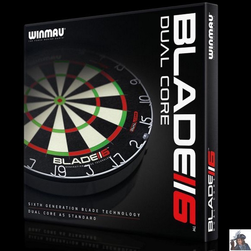 Set Complet Fléchettes WINMAU PDC Blade 6 - Set Fléchettes Professionnel Avec Cible Et Surround Cible Winmau Blade 6 Surround