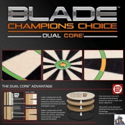 Winmau Blade Champions Choice Dual Core Training Dartboard - Density