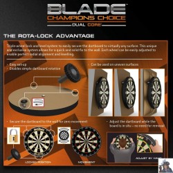 Winmau Blade Champions Choice Dual Core Training Dartboard - Rota-Lock