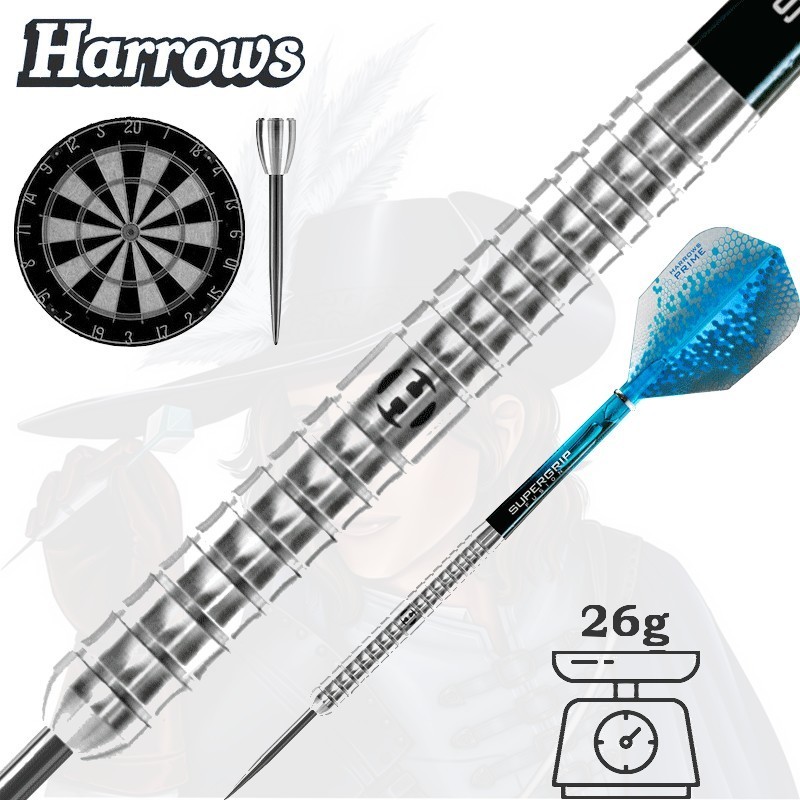 Fléchettes Harrows Fléchettes Supergrip Ultra 90 Steel 26g R